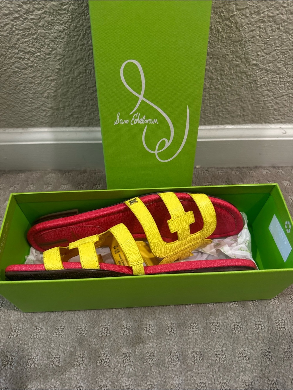 Sam Edelman' Yellow & Pink Sandals